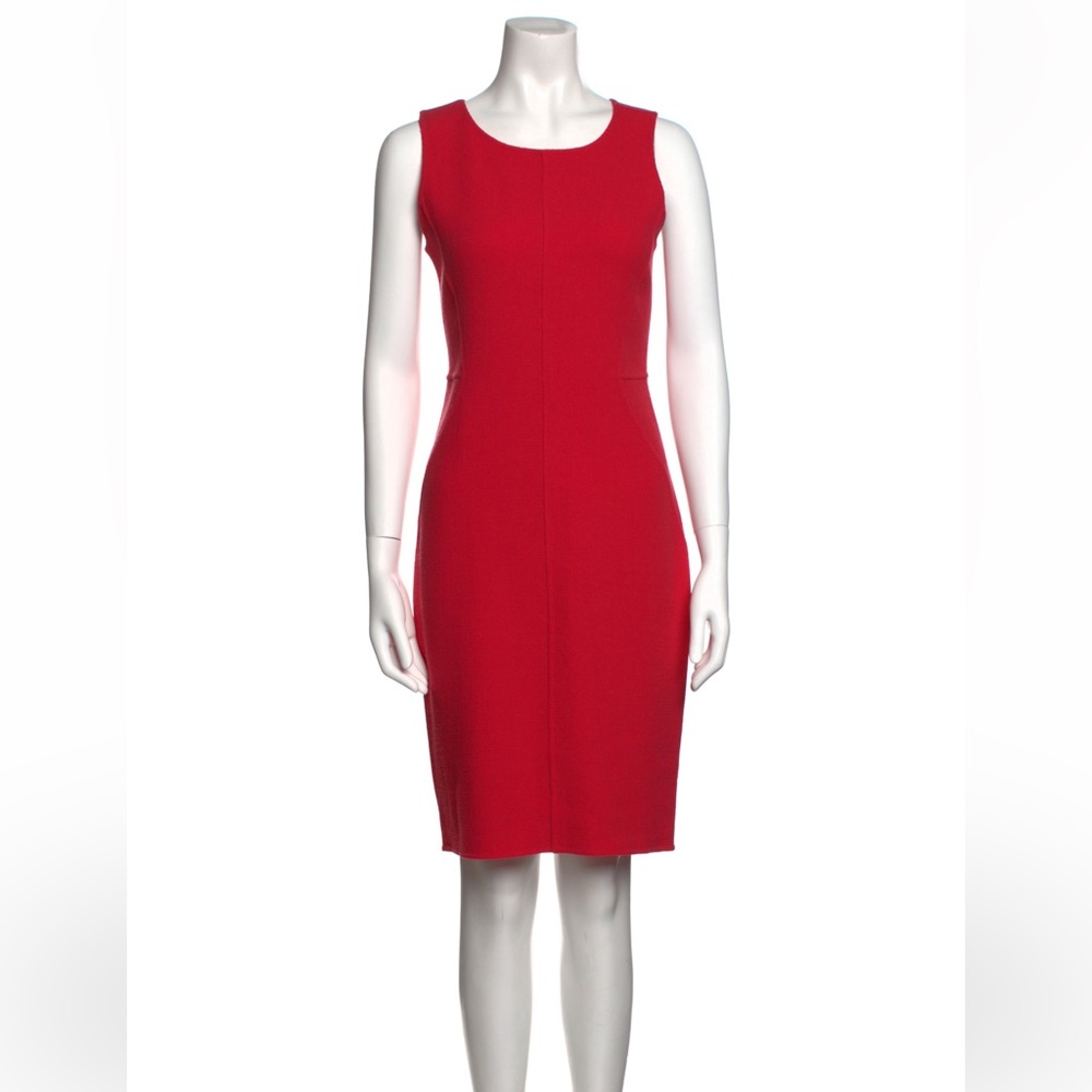 Emporio Armani Scoop Neck Coral Dress